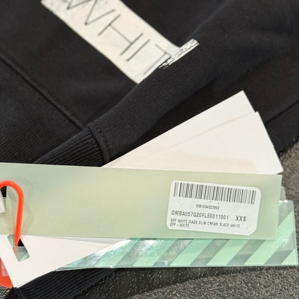 Off White Diag Slim Crewneck *NEW WITH TAGS*SIZE XXS (oversized) - Picture 7 of 10